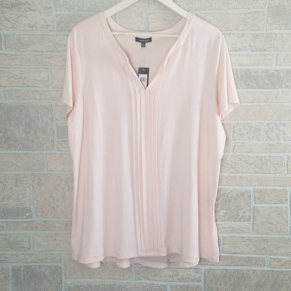 Verve Ami Tops - Verve Ami 1X short sleeved pink tunic blouse NWT
